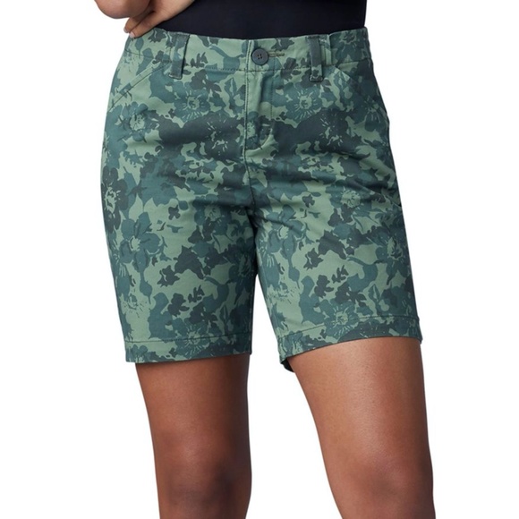 LEE Chino Shorts Walking Summer Green Floral Camo Camouflage Sizes 6 14 - Picture 2 of 9